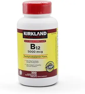 Kirkland-Signature B12 5000 mcg 300 Tablets - High-Potency Vitamin B12 Supplement