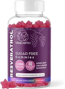 Anti Aging Resveratrol Supplement – 1500mg Resveratrol Gummies for Heart