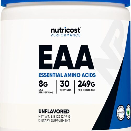 Nutricost EAA Powder 30 Servings (Unflavored) - Essential Amino Acids - Non-GMO