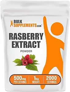 BULKSUPPLEMENTS.COM Raspberry Extract Powder - Antioxidant Powder - Dried Raspberries Extract - Raspberry Powder - Dried Fruits Powder - Antioxidants Supplement (1 Kilogram - 2.2 lbs)