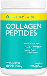 Further Food Premium Unflavored Collagen Peptides Powder Supplement | Premium Grass-Fed