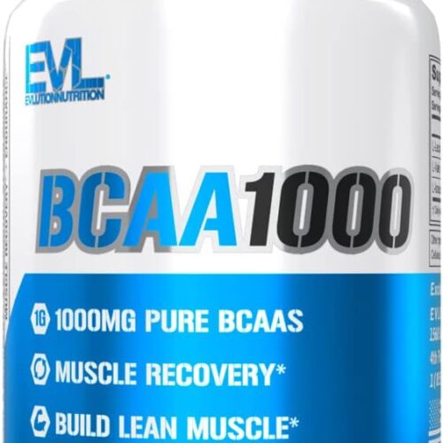 BCAAs Amino Acids Supplement for Men - EVL 2:1:1 5g BCAA Capsules for Post Workout Recovery and Lean Muscle Builder for Men - BCAA1000 Branched Chain Amino Acids Nutritional Supplement - 30 Servings