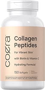 Collagen Peptide Pills | 150 Softgel Capsules | for Vibrant Skin | Biotin & Vitamin C | Grass Fed