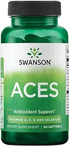 Swanson Vitamins A C E & Selenium (ACES) - Promotes Cellular Health & Immune Support - Supports Natural Defensive Nourishment - (60 Softgels)