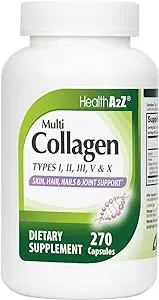 HealthA2Z® Multi Collagen Pills | 1735 mg | 270 Collagen Capsules | Types I