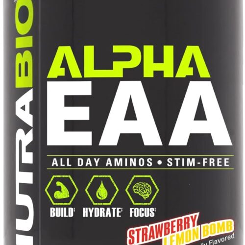 NutraBio Alpha EAA Hydration and Recovery Supplement - Full Spectrum EAA BCAA Matrix with Electrolytes