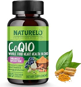 NATURELO Whole Food CoQ10 with Heart Health Blend