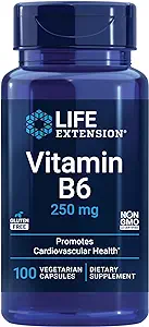 Life Extension Vitamin B6 250 mg – For Cardiovascular & Neurological Health and Kidney & Eye Health - Gluten-Free