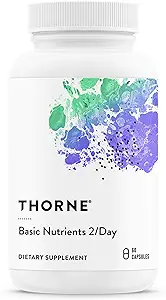 THORNE Basic Nutrients 2/Day - Comprehensive Daily Multivitamin with Optimal Bioavailability - Vitamin and Mineral Formula - Gluten-Free