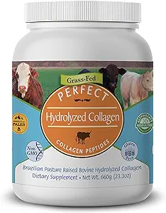 Perfect Supplements – Perfect Hydrolyzed Collagen Powder – 660 Grams – All Natural Collagen - Brazilian Pasture Raised – Promotes Healthy Skin