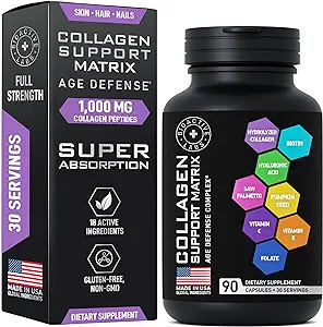 Age Defense Beauty Collagen Matrix - Biotin Collagen Keratin Supplement DHT Blocker - 1