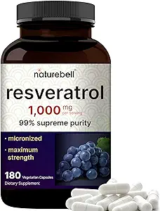 NatureBell Resveratrol Supplement 1000mg Per Serving