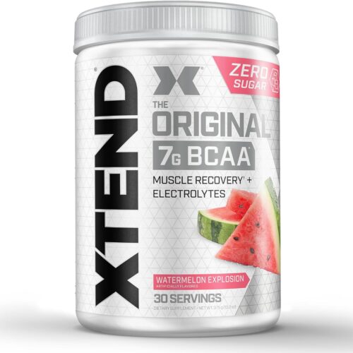 XTEND Original BCAA Powder Watermelon Explosion - Sugar Free Post Workout Muscle Recovery Drink with Amino Acids - 7g BCAAs for Men & Women - 30 Servings