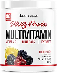 NutraOne Vitality Vitamin Powder Powdered Vitamin and Mineral Supplement (Fruit Punch - 30 Servings)