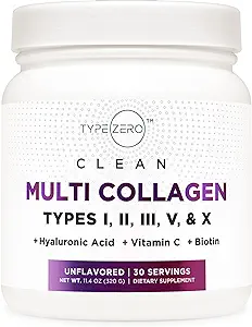 Type Zero Multi Collagen Powder 30 Servings (Unflavored) - Types I