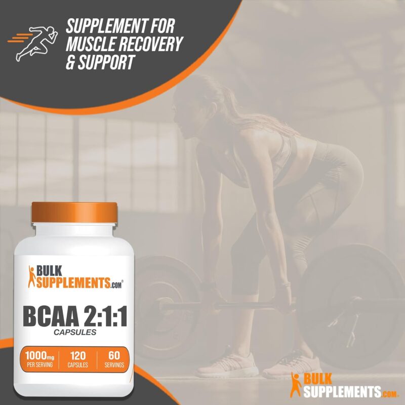 BCAA Pills - Gluten Free - 2 Capsules for Serving