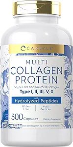 Carlyle Multi Collagen Protein Capsules 2000mg | 300 Count | Type I