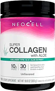 NeoCell Super Collagen with Aloe; Collagen Type 1 and 3; Supports Healthy Hair