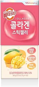 Vita500 Mango Collagen Peptides Korean Jelly Stick with Vitamin C | Marine Collagen for Hair