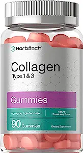 Collagen Gummies | 90 Count | Strawberry Flavored Gummy | Hydrolyzed Collagen Type 1 and 3 | Non-GMO