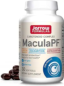 Jarrow Formulas MaculaPF Softgels - 30 Count - Eye Antioxidant Supplement - Eye Supplement for Vision - Eye Health Supplements for Adults - Non-GMO - Gluten Free