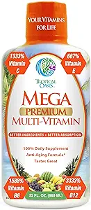 Mega Premium Liquid Multivitamin | Natural Immune Support Vitamin w/ 1333% Vitamin C