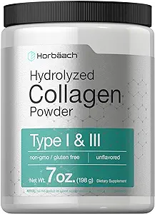 Hydrolyzed Collagen Powder 7oz | Type I and III | Multi Collagen Peptides | Keto & Paleo Friendly | Unflavored & Gluten Free | by Horbaach