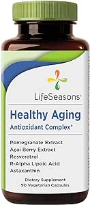 LifeSeasons - Ageless Skincare - Anti Aging Supplement - Antioxidant Support - Moisturizes & Nourishes Skin - Acai Berry Astaxanthin Resveratrol R-Alpha Lipoic Acid & Pomegranate Extract - 90 Capsules