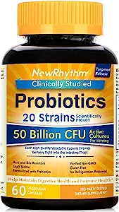 NewRhythm Probiotics 50 Billion CFU 20 Strains