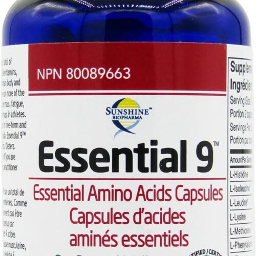 All 9 Essential Amino Acids. Sunshine Biopharma Offers The Ideal Essential Amino Acids Formulation as Tablets for General Wellness