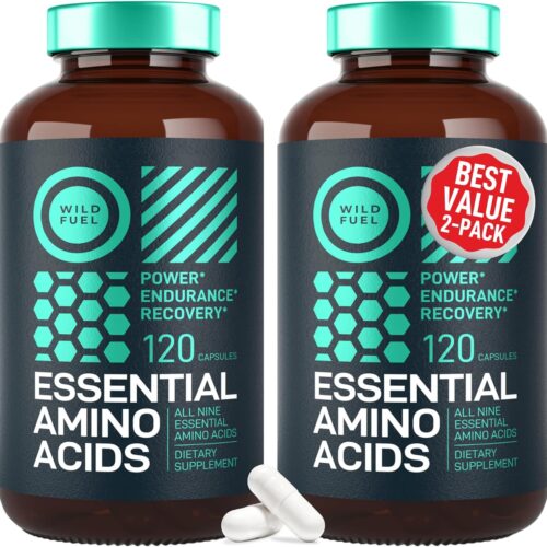 Essential Amino Acids Supplement For Women And Men - All 9 BCAAs Amino Acid Complex for Power and Recovery - EAA Perfect Amino Energy: Lysine