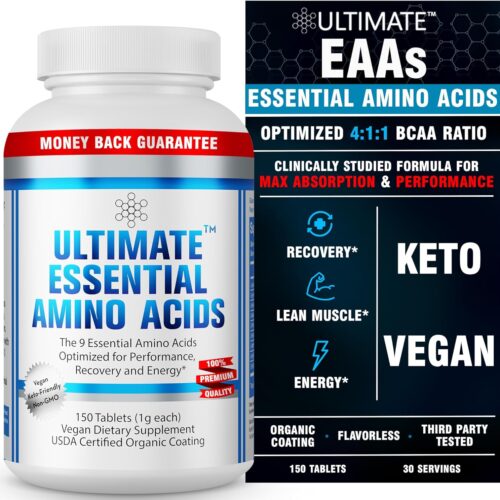 Ultimate Essential Amino Acids Supplement - 150 Easy-to-Swallow