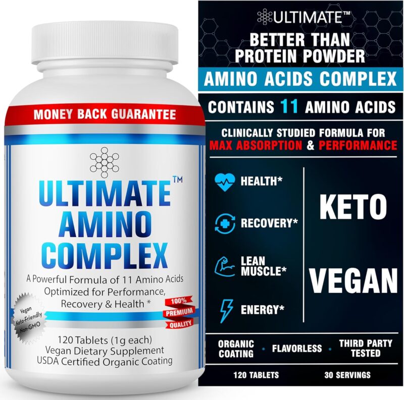 Amino Acid Complex Supplement - 120 Easy-to-Swallow