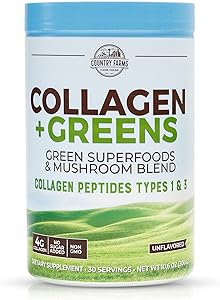 COUNTRY FARMS Collagen Peptides Powder with Greens Dietary Powder Supplement (Type I