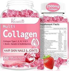 2 Pack Sugar Free Collagen Gummies for Women Men